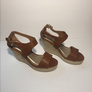 Espadrilles Wedge Cognac Women Sandals NWOT